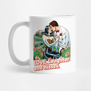 Love, Laughter And Kisses Vintage Retro Mug